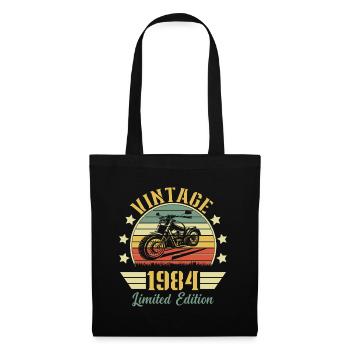 Vintage 1984 Retro Motorrad Geburtstagsgeschenk - Stoffbeutel - Schwarz - Vorne