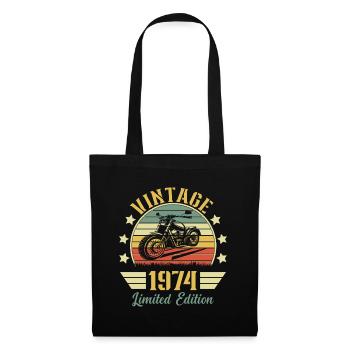 Vintage 1974 Retro Motorcycle Birthday Gift - Tote Bag - black - Front