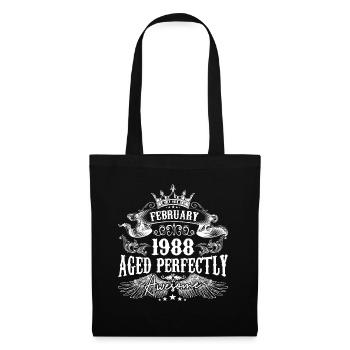 1988 | February 1988 birthday Aged Perfectly - Tote Bag - black - Front