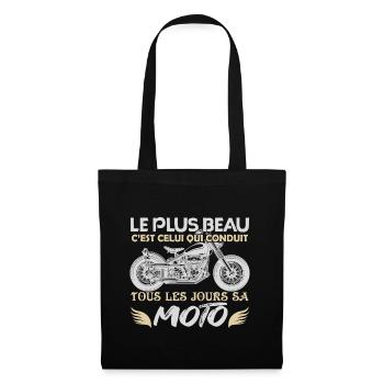 motard | meilleur motard fan de moto - Sac en tissu - noir - Devant