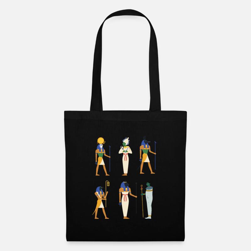 Hiéroglyphes égyptologue, Égypte ancienne - Sac en tissu - noir