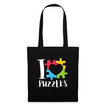 Puzzle Queen - Je passe devant mon heure de coucher - Sac en tissu - noir - Devant
