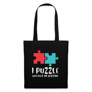 Puzzle Queen - Je passe devant mon heure de coucher - Sac en tissu - noir - Devant