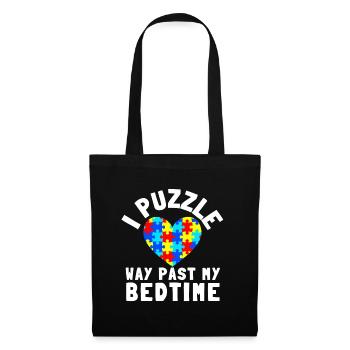 Puzzle Queen - Je passe devant mon heure de coucher - Sac en tissu - noir - Devant