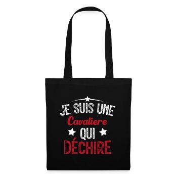 Je suis une Cavalière Qui Déchire - Sac en tissu - noir - Devant