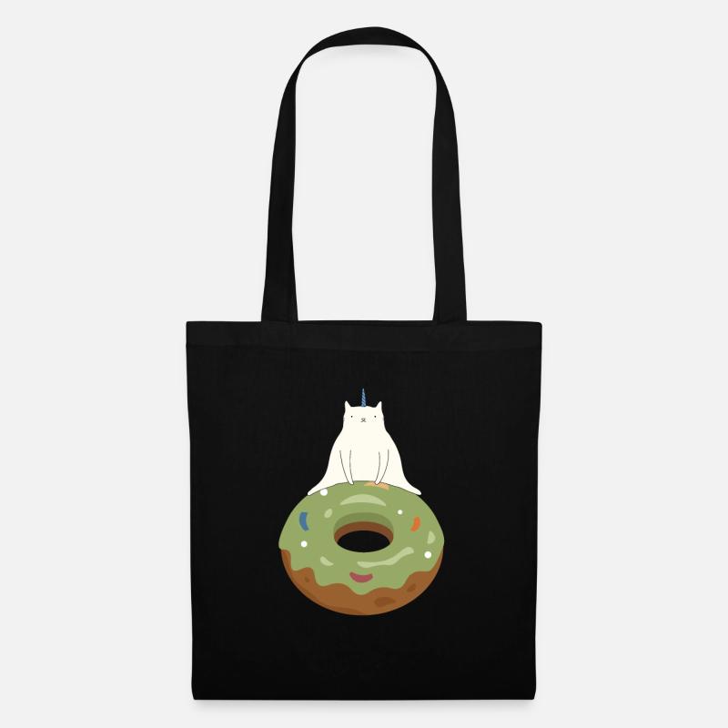 Cat Unicorn Donut - Stoffbeutel - Schwarz