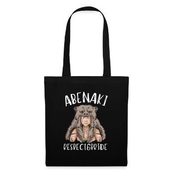 Native American Indian Abenaki - Stoffbeutel - Schwarz - Vorne
