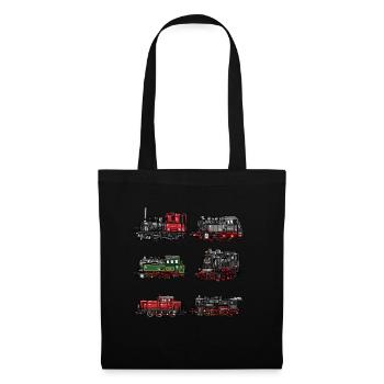 Locomotive à vapeur - J’ai un train d’ à voie unique - Sac en tissu - noir - Devant