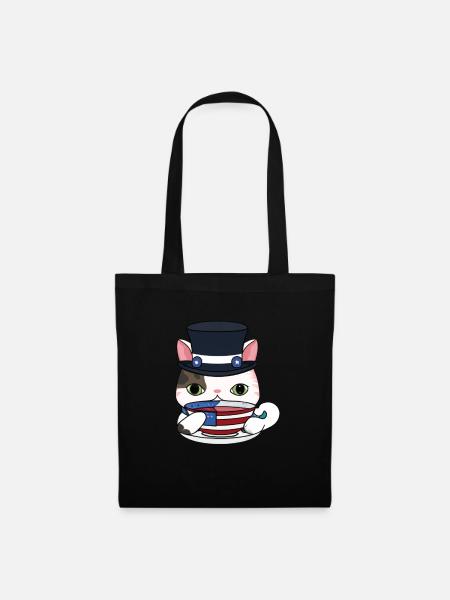 Cat Art History - Stoffbeutel - Schwarz