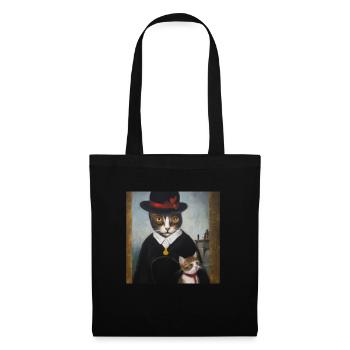 Histoire de l’art du chat - Sac en tissu - noir - Devant