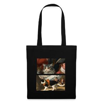 Cat Art History - Stoffbeutel - Schwarz - Vorne