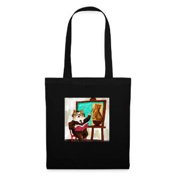Histoire de l’art du chat - Sac en tissu - noir - Devant
