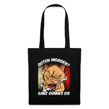 Morgenmuffel - Guten Morgen Ganz Dünnes Eis - Stoffbeutel - Schwarz - Vorne