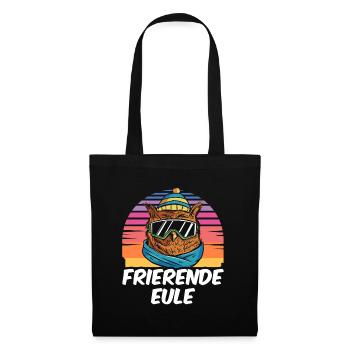 Frieren - Owl Froze Retro - Stoffbeutel - Schwarz - Vorne
