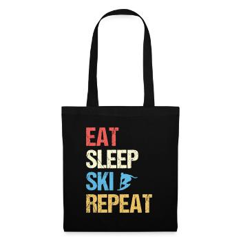 Eat Sleep Ski Repeat - Tote Bag - black - Front