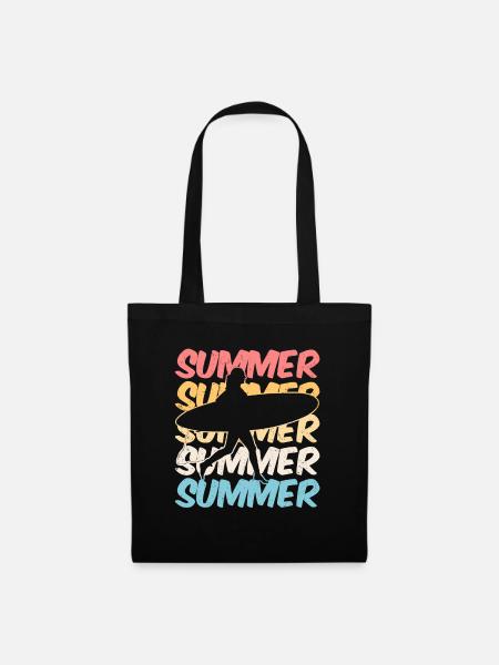 summer summer summer t-shirt - Stoffbeutel - Schwarz
