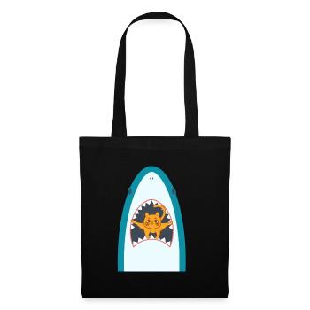 Chat mangeur de requins - Sac en tissu - noir - Devant