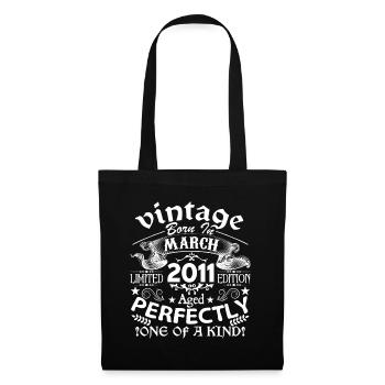 March 2011| anniversary 2011 Vintage Mars - Tote Bag - black - Front