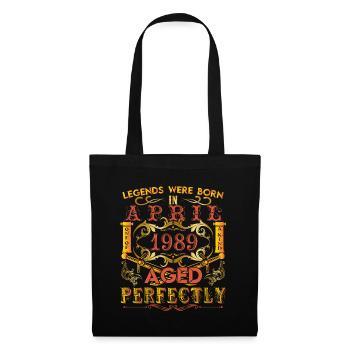 1989 April - birthday 1989 legends April - Tote Bag - black - Front