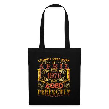 1976 April - birthday 1976 legends April - Tote Bag - black - Front