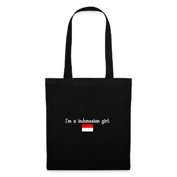 Je suis une fille indonésienne - Sac en tissu - noir - Devant