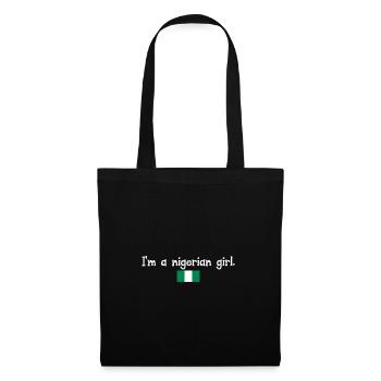 Je suis une fille nigériane - Sac en tissu - noir - Devant
