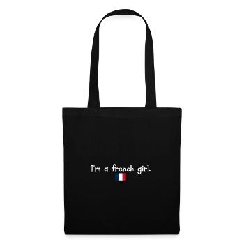 Je suis une fille français - Sac en tissu - noir - Devant