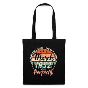 Mars 1952 anniversaire 1952 légendes Mars - Sac en tissu - noir - Devant