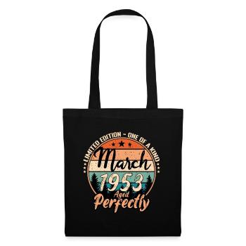 March 1953 anniversary 1953 legends March - Tote Bag - black - Front