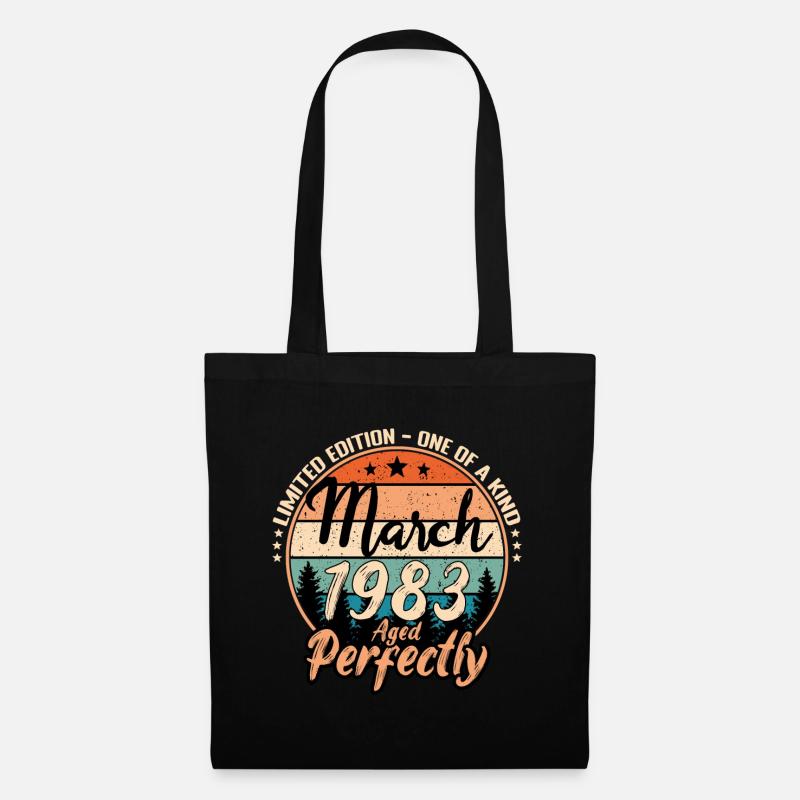 Mars 1983 anniversaire 1983 légendes Mars - Sac en tissu - noir