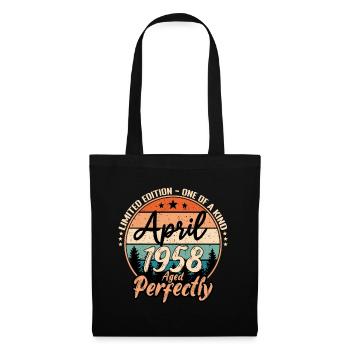 April 1958 anniversaire 1958 légendes April - Sac en tissu - noir - Devant