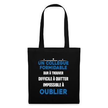 Collègue formidable dur à trouver Cadeau - Sac en tissu - noir - Devant