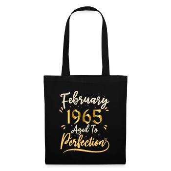 Februar 1965 Februar in Perfektion gealtert 1965 - Stoffbeutel - Schwarz - Vorne