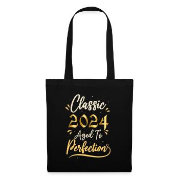 Geburtstag 2024 Geschenk 2024 Classic 2024 - Stoffbeutel - Schwarz - Vorne