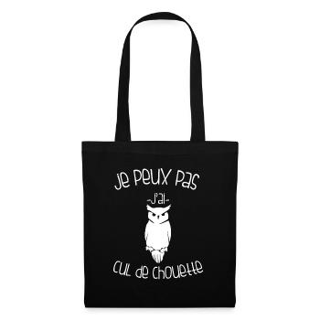 Je Peux Pas J'ai Cul de Chouette - Sac en tissu - noir - Devant