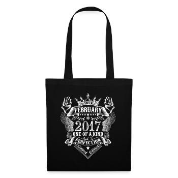 Février 2017 anniversaire Février 2017 Février - Sac en tissu - noir - Devant