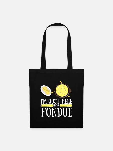 Swiss Cheese Fondue - Stoffbeutel - Schwarz
