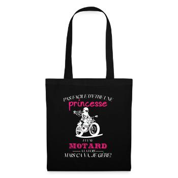 C'est compliqué d'être une Princesse et une motard - Sac en tissu - noir - Devant