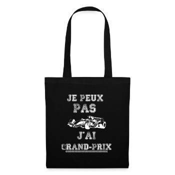 Je peux pas j'ai grand prix - Sac en tissu - noir - Devant