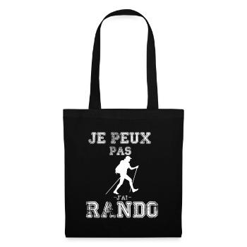 je peux pas j'ai rando montagne - Sac en tissu - noir - Devant