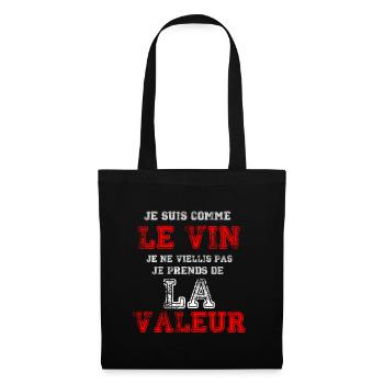 Je Suis Comme Le Vin - Sac en tissu - noir - Devant