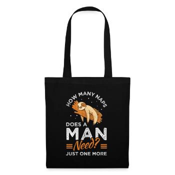 Tired Funny Sloth Sleep - Tote Bag - black - Front