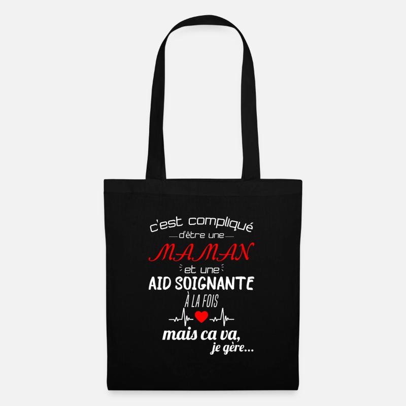 pas parfaite aide-soignante;cadeau aide soignante - Sac en tissu - noir