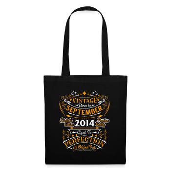 September 2014 Originelle Geschenkidee zum Geburtstag - Stoffbeutel - Schwarz - Vorne