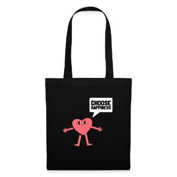 Journée internationale du bonheur - Sac en tissu - noir - Devant