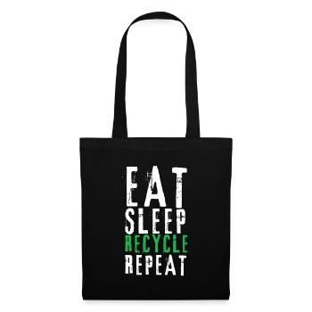 Recycler, j’aime recycler - Sac en tissu - noir - Devant