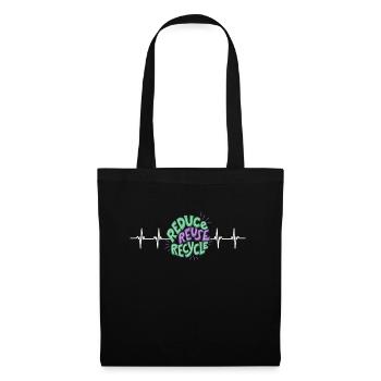 Recycler, j’aime recycler - Sac en tissu - noir - Devant