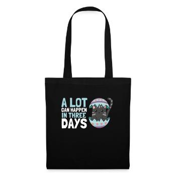 Alot Can Happen In 3 Days, Hallelujah Easter - Stoffbeutel - Schwarz - Vorne