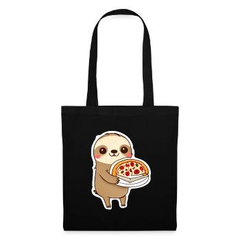 Cute Sloth with Pizza Pizzeria - Tote Bag - black - Front