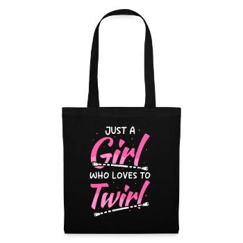 Bâton de majorette tournante tournante - Sac en tissu - noir - Devant